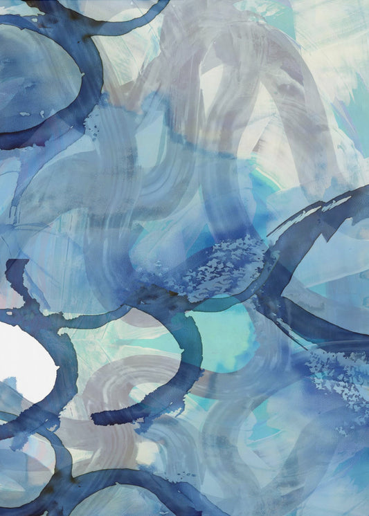 Blaue abstrakte Wirbel 2 | Leinwand