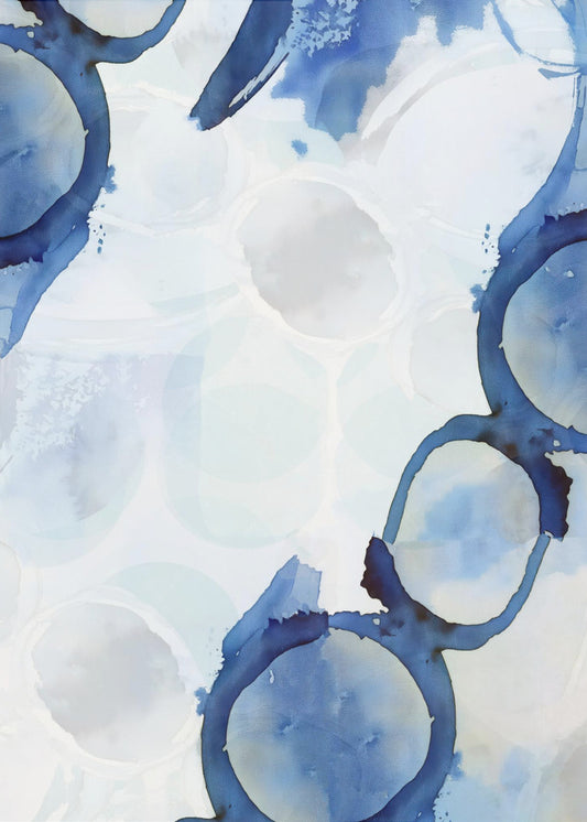 Blaue abstrakte Wirbel 3 | Poster