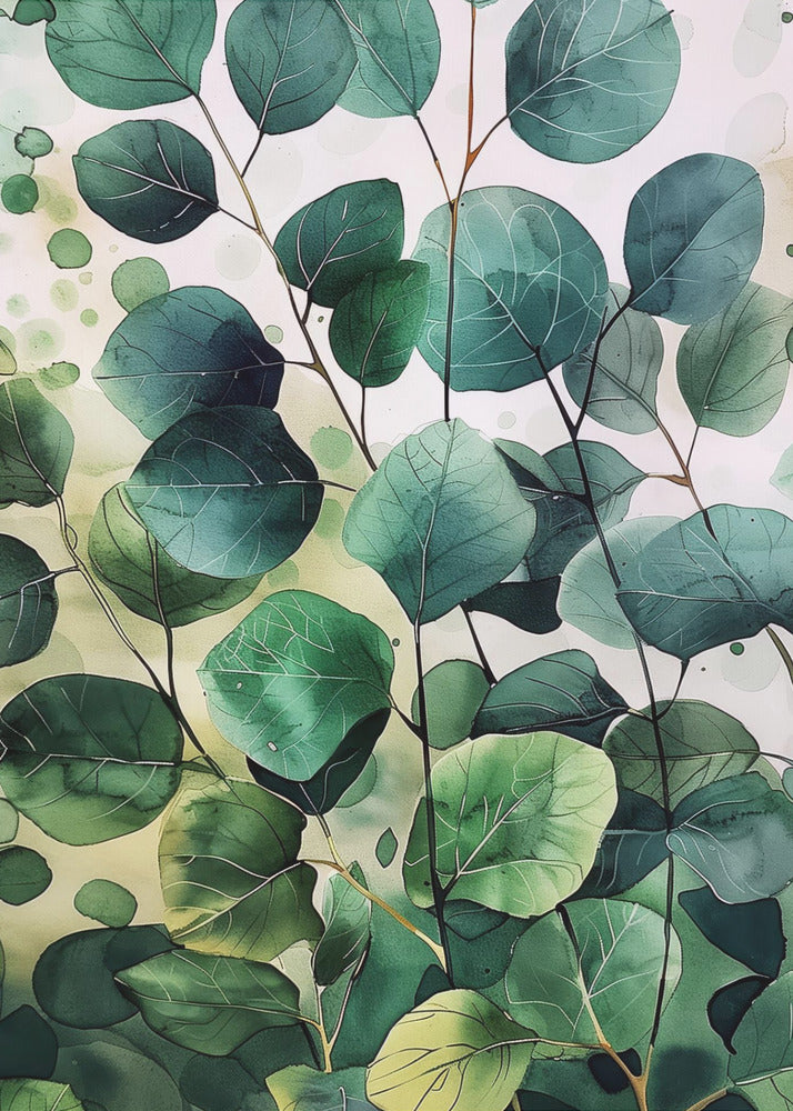 Natur Blumen und Blätter Aquarellkunst (9) | Poster