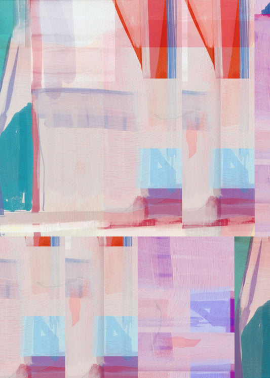 Blau-Rosa Formen Nr. 1 | Leinwand