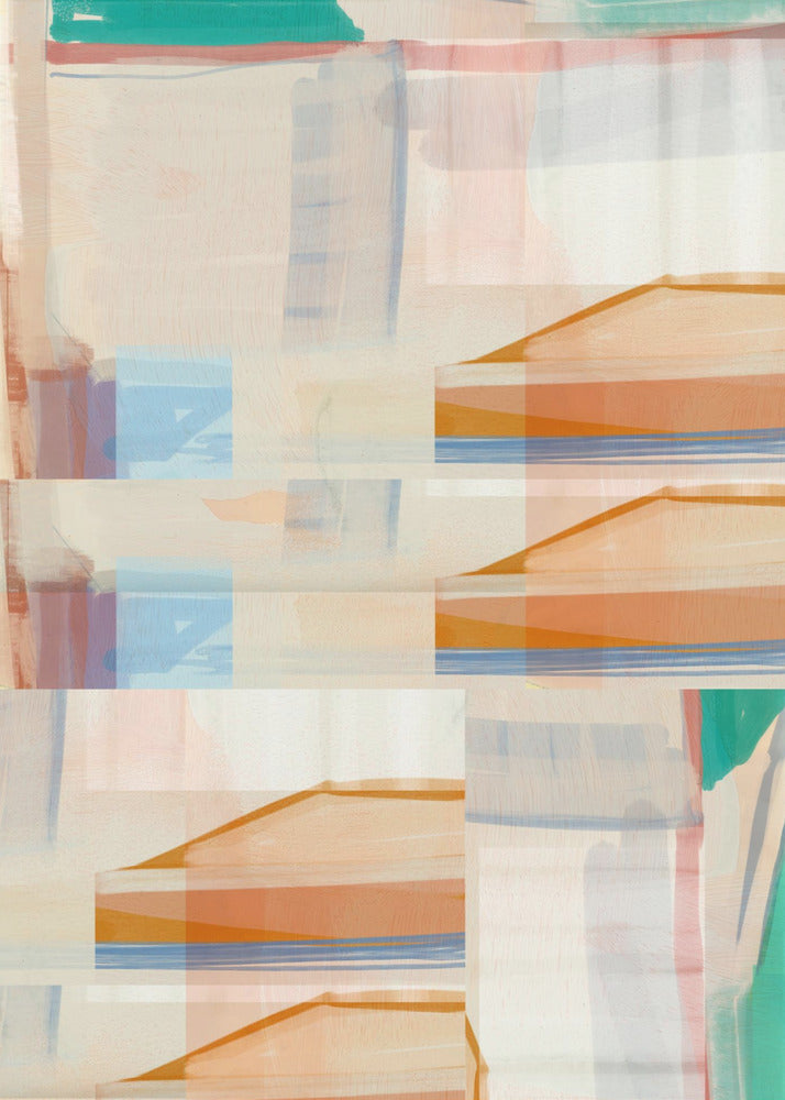 Blau-orange Formen Nr. 1 | Leinwand