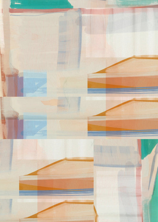Blau-orange Formen Nr. 1 | Leinwand