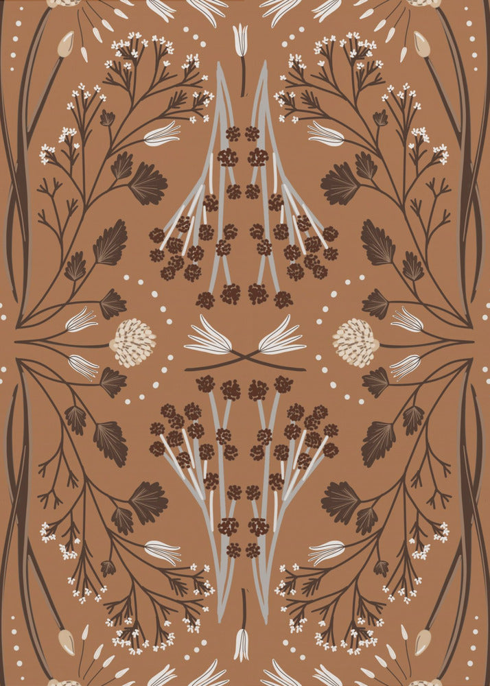 Folk Mirrored Botanicals - Erdtöne | Poster