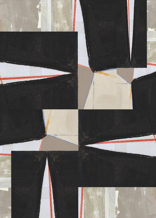 Abstraktes schwarzes Puzzle 1 | Poster