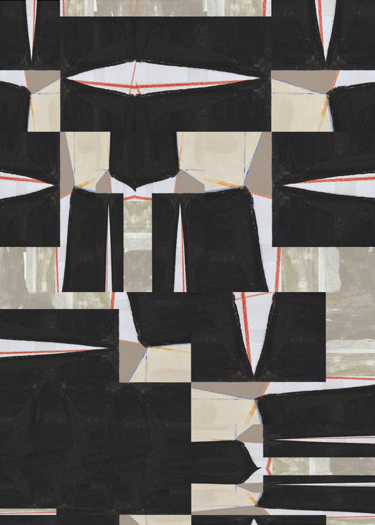 Abstraktes schwarzes Puzzle 3 | Poster