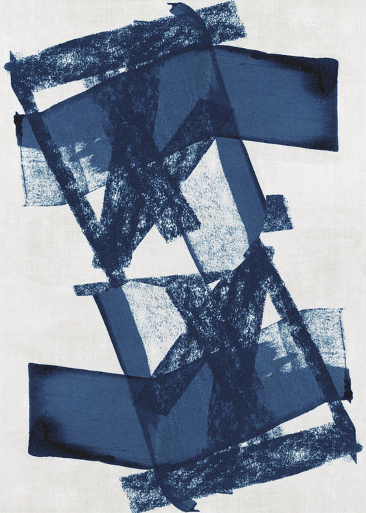 Abstract Blue Structure 3 | Poster