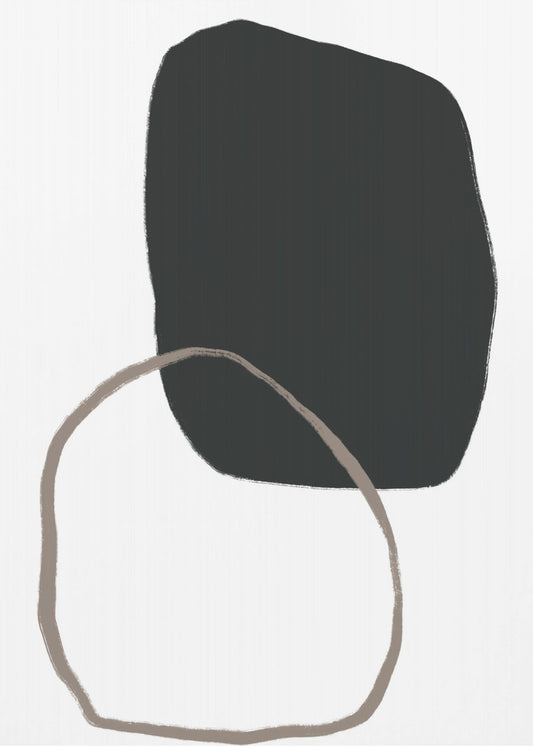 Schwarze organische Form | Leinwand