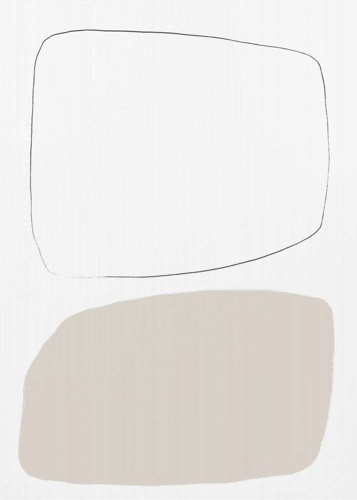 Zwei weiche geometrische Formen | Poster