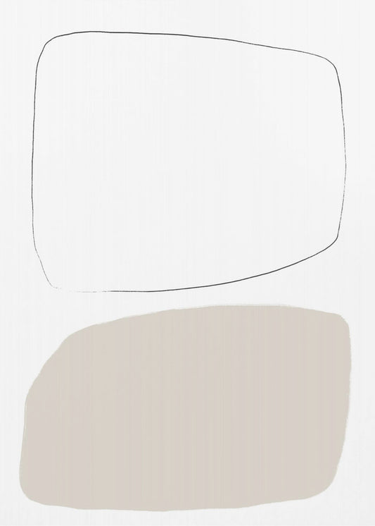 Zwei weiche geometrische Formen | Poster
