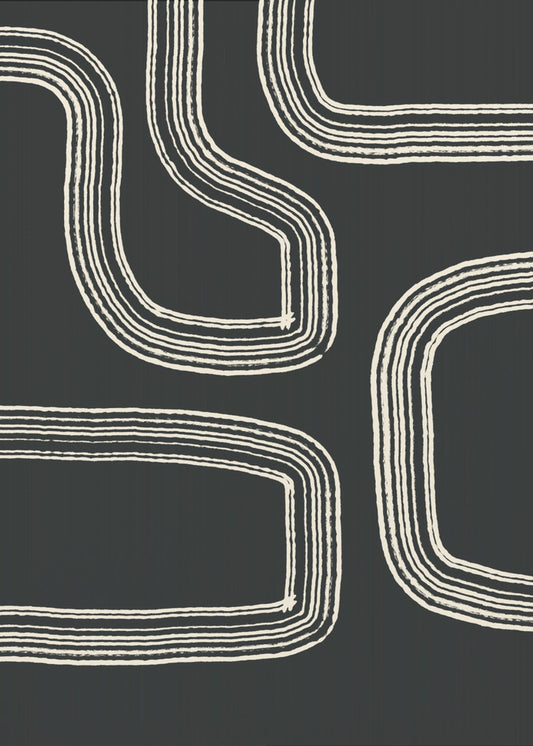 Kräftige geschwungene Linien | Poster