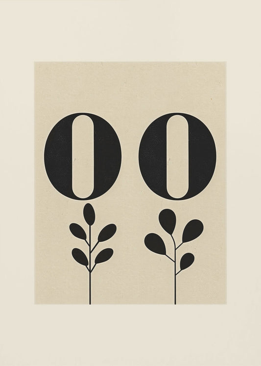Florale Typografie | Leinwand