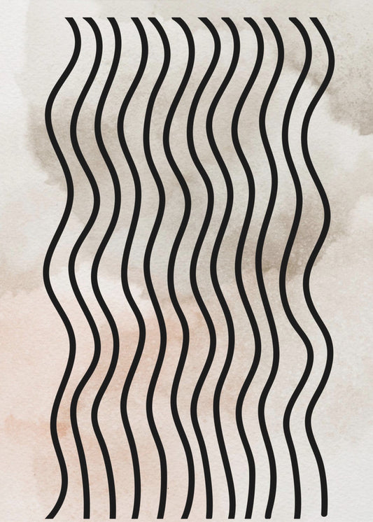 Geschwungene Rhythmuslinien | Poster