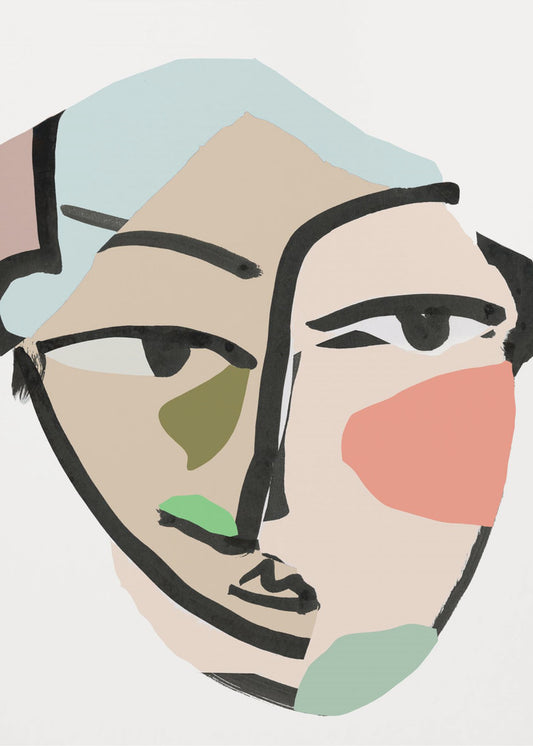 Visage No2 Kunstdruck | Leinwand