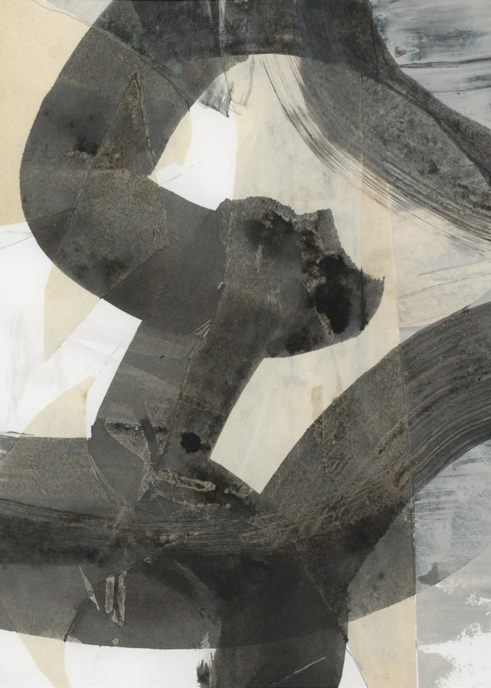 Abstract Hammered Black Neutral 1 | Poster