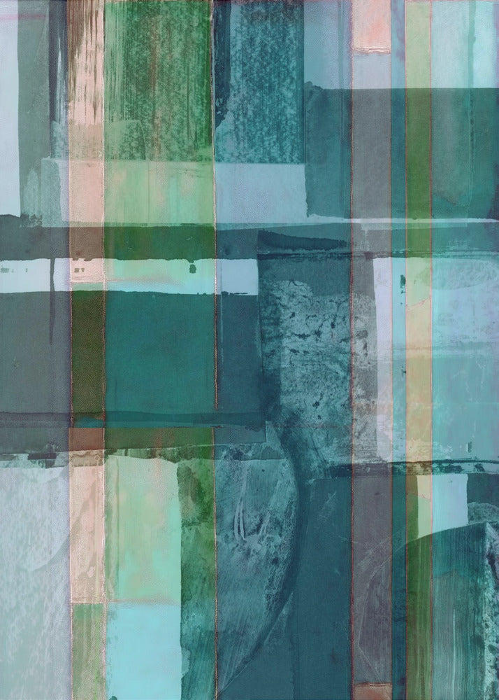 Abstrakte Blau- und Neutraltöne 1 | Leinwand