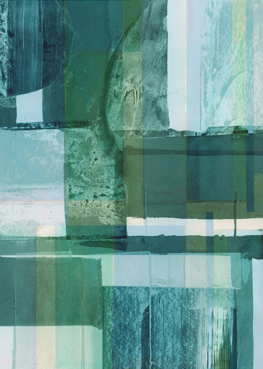 Abstrakte Blau- und Neutraltöne 2 | Poster