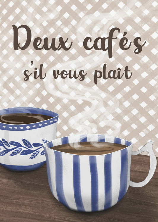 Zwei Kaffee bitte | Leinwand