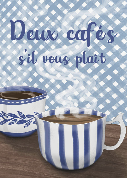 Zwei Kaffee bitte | Leinwand