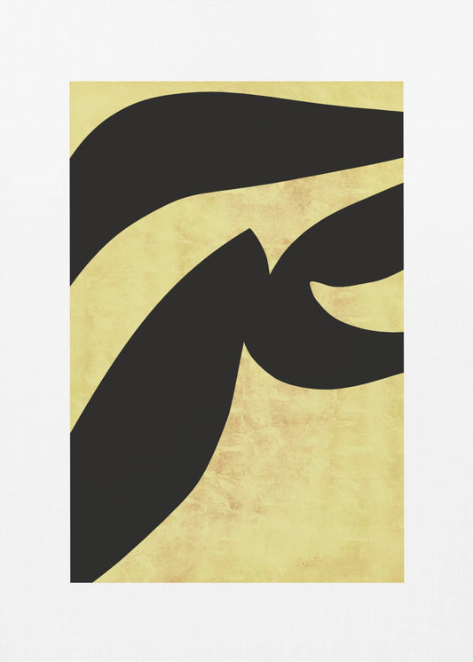 Abstrakter schwarzer Formendruck Nr. 1 | Poster
