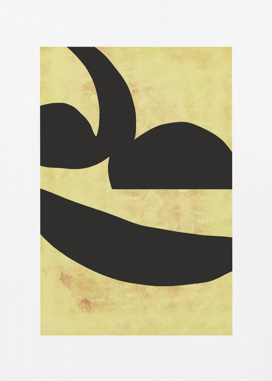 Abstrakter schwarzer Formendruck Nr. 2 | Poster