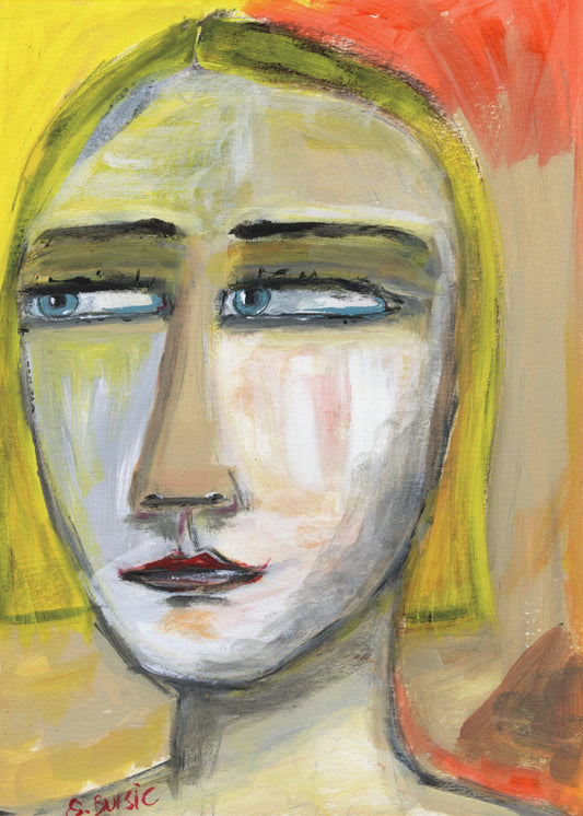 Dame mit zusammengekniffenen Augen | Poster