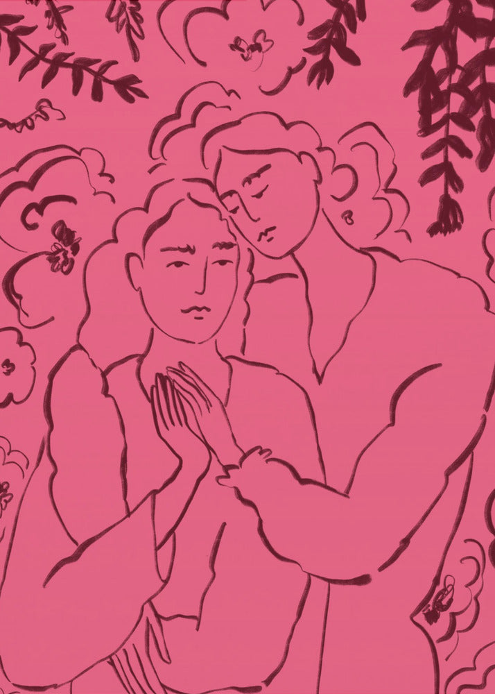 Holding Hands Pink | Poster