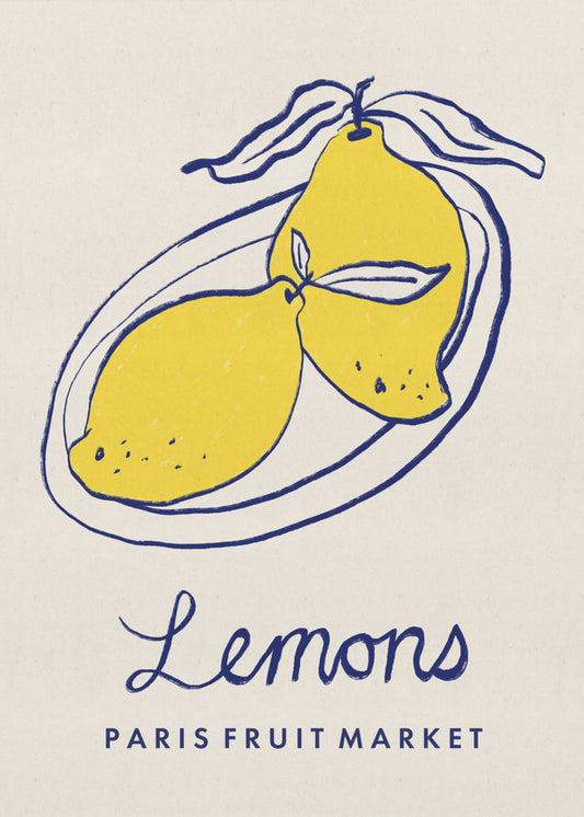 Food Art - Zitronen Pariser Obstmarkt | Leinwand