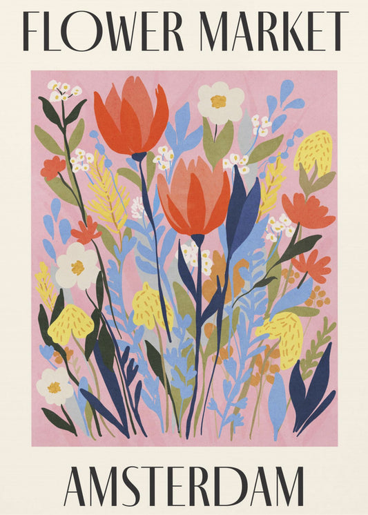 Blumenmarkt Amsterdam Niederlande | Poster