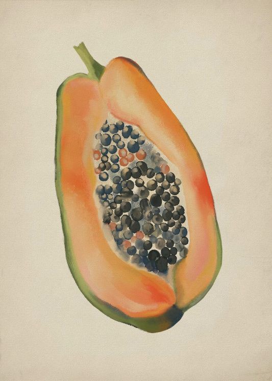 Vintage-Frucht - Papaya | Leinwand