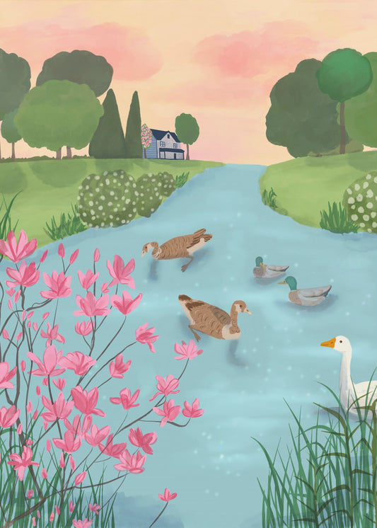 Enten auf Sommerpfaden | Poster