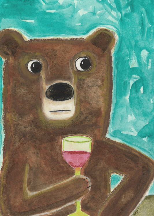 Herr Bär an der Bar | Poster