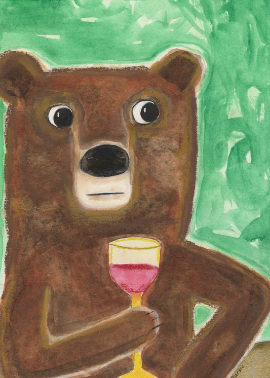 Herr Bär an der Bar | Poster