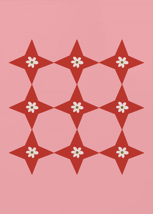 Blumenfliese | Leinwand