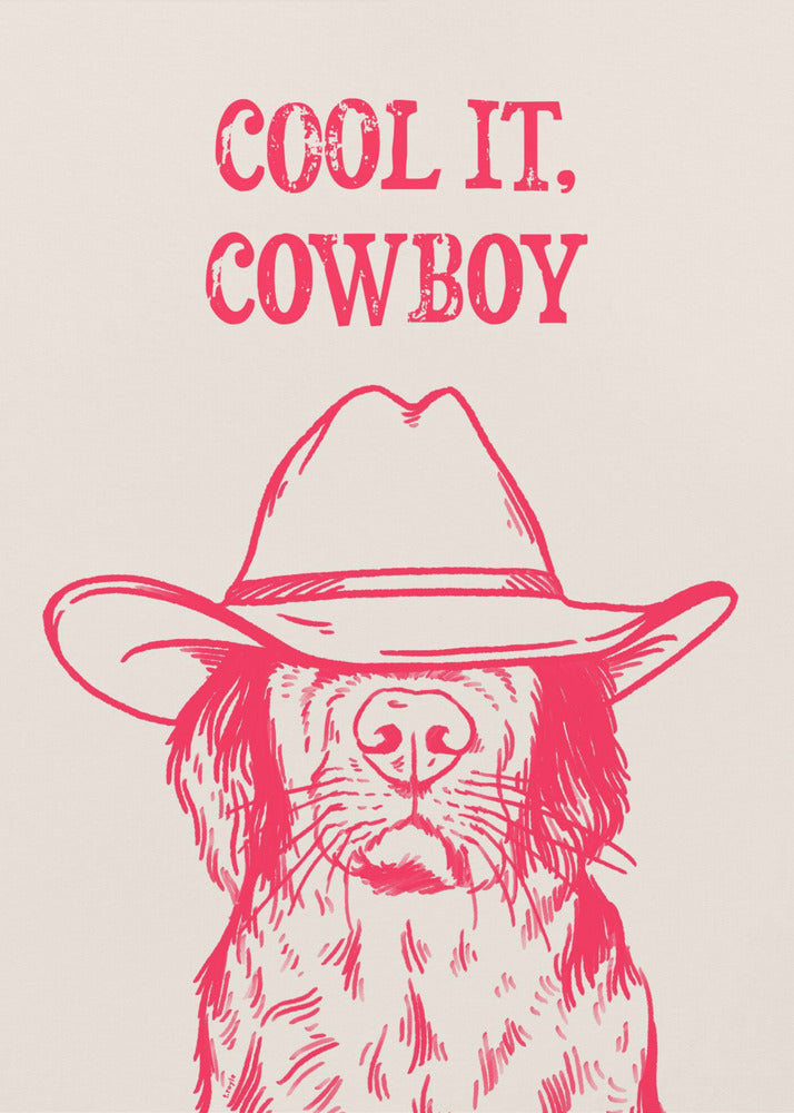 Cool it Cowboy Pink | Leinwand