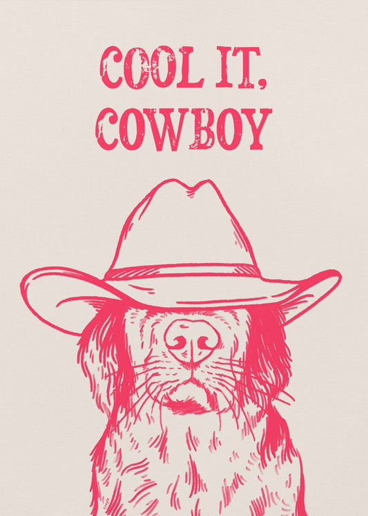 Cool it Cowboy Pink | Leinwand