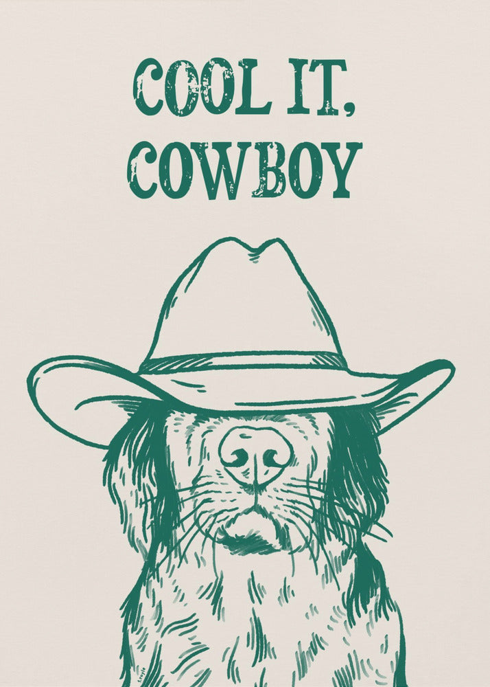 Cool it Cowboy Grün | Leinwand