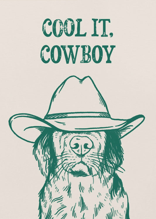 Cool it Cowboy Grün | Leinwand