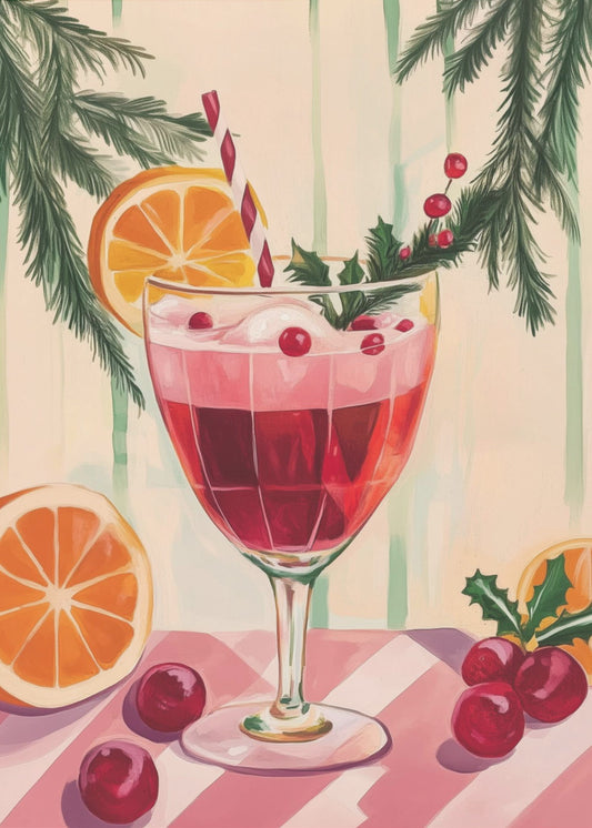 Weihnachtsroter Cocktail | Poster