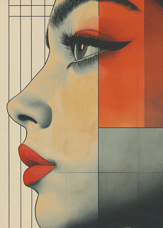 Ein Frauengesicht Vintage Poster (3) | Leinwand