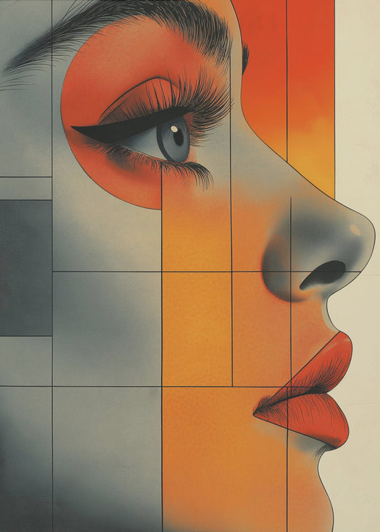 Ein Frauengesicht Vintage Poster (6) | Leinwand