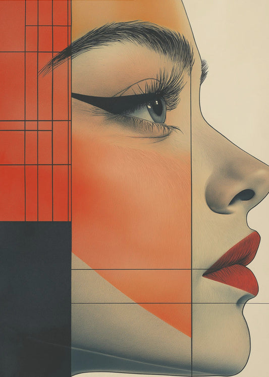 Vintage-Poster mit Frauengesicht (8) | Poster