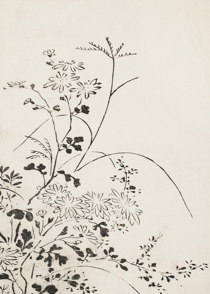 Herbstblumen und Gräser (1762) | Leinwand