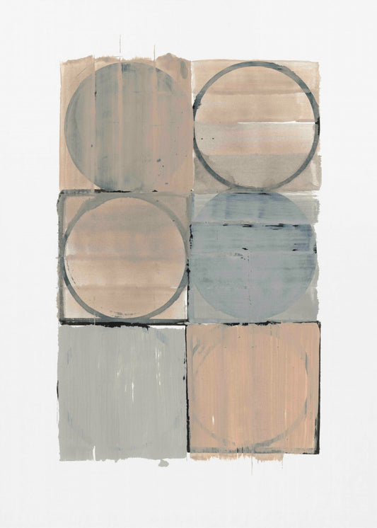 Kreise in Quadraten Nr. 1 | Poster