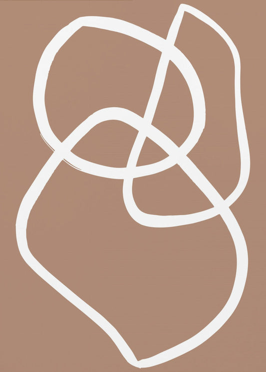 Abstrakte Linien Mokka | Poster