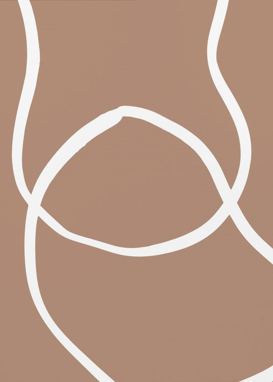 Abstrakte Linien Mokka 2 | Poster
