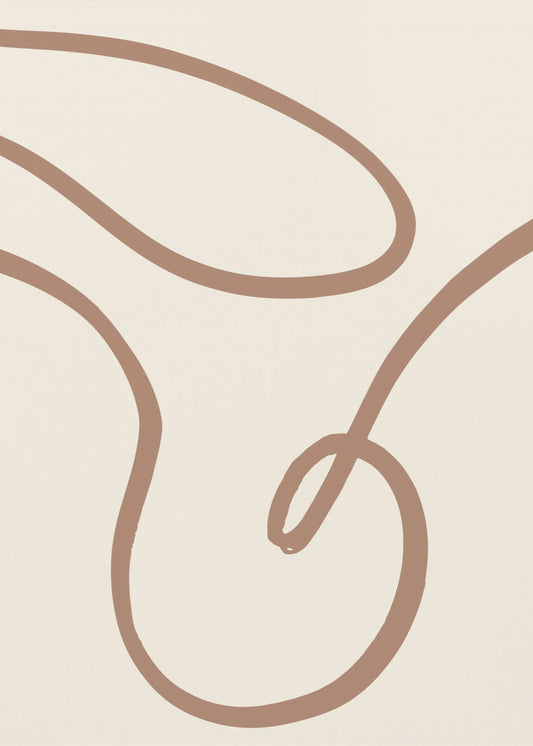Abstrakte Linien Mokka 3 | Poster