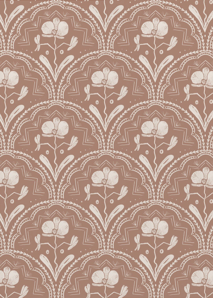 Boho Orchideenfliesenmuster | Poster