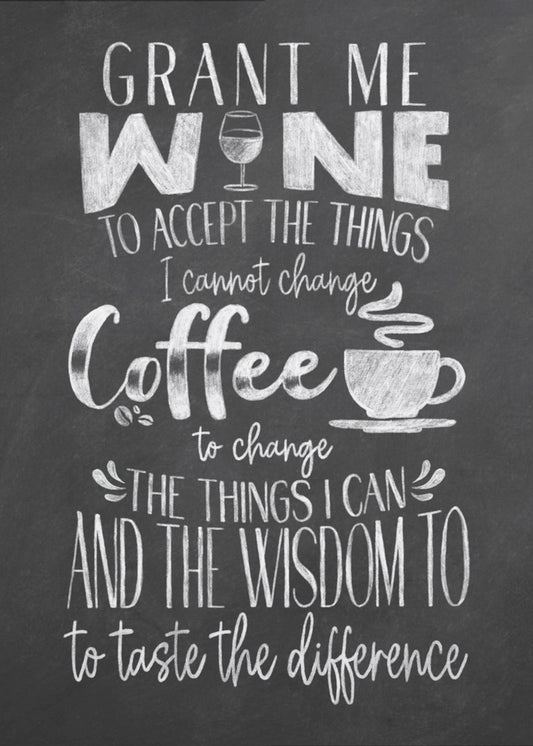 Wein und Kaffee | Leinwand