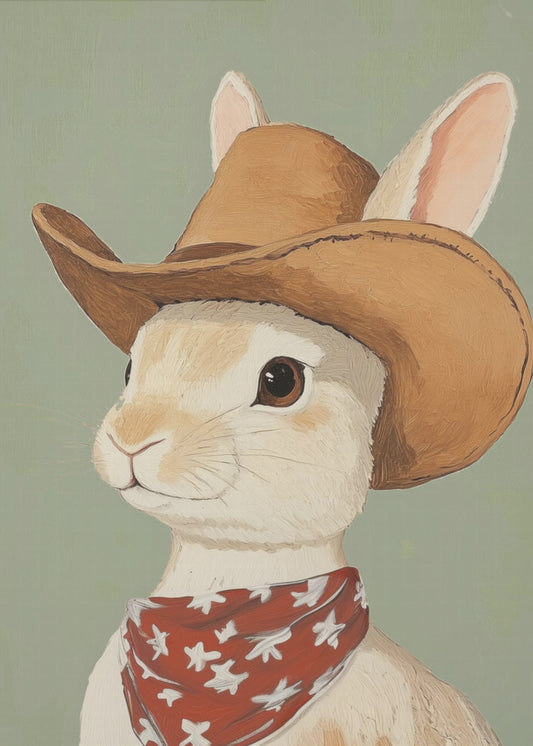 Cowboy-Kaninchen | Leinwand