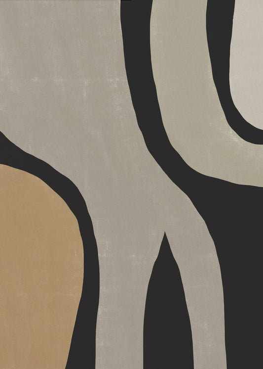 Minimalistischer grauer abstrakter Fluss | Poster